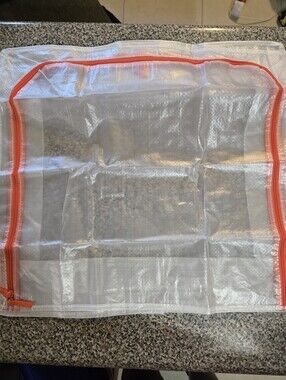 IKEA PÄRKLA Clear Storage Bag with Orange Trim
